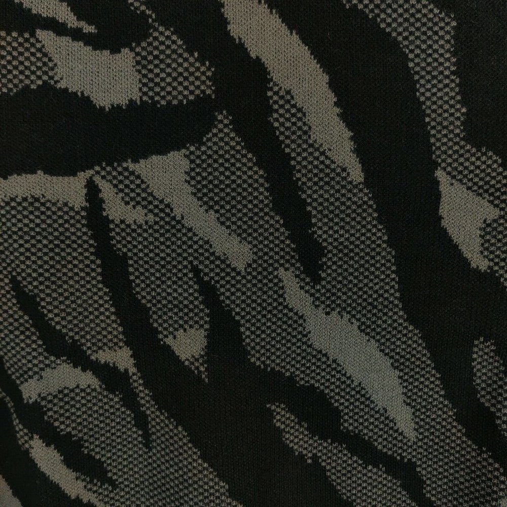 Athleta Jacquard Wool Blend Black & Brown Camo Sweater - Picture 4 of 6